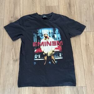 Eminem Shirt Mens Large Black Graphic Print Who Knew Short Sleeve Music